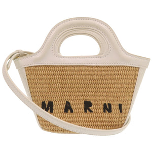 マルニ トロピカリア マイクロ BMMP0067Q0 P3860 ショルダーバッグ レザー ポリアミド ベージュ 0949【中古】MARNI
