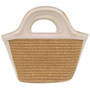 マルニ トロピカリア マイクロ BMMP0067Q0 P3860 ショルダーバッグ レザー ポリアミド ベージュ 0949【中古】MARNI