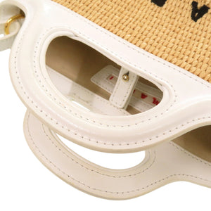 マルニ トロピカリア マイクロ BMMP0067Q0 P3860 ショルダーバッグ レザー ポリアミド ベージュ 0949【中古】MARNI