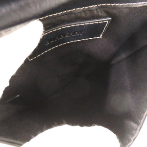 美品 バーバリー チェック柄 フォンケース レザー PVC ブラウン ショルダーバッグ ポシェット 0974【中古】BURBERRY