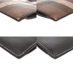 美品 バーバリー チェック柄 フォンケース レザー PVC ブラウン ショルダーバッグ ポシェット 0974【中古】BURBERRY