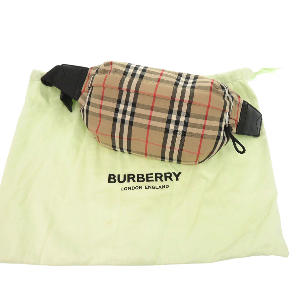 新品同様 バーバリー チェック 8010430 コットン ベージュ ウエストバッグ ベルトバッグ 0976【中古】BURBERRY
