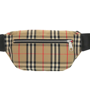 新品同様 バーバリー チェック 8010430 コットン ベージュ ウエストバッグ ベルトバッグ 0976【中古】BURBERRY