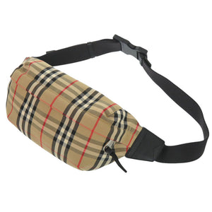 新品同様 バーバリー チェック 8010430 コットン ベージュ ウエストバッグ ベルトバッグ 0976【中古】BURBERRY