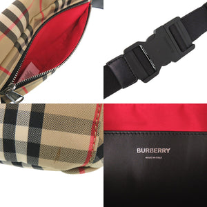 新品同様 バーバリー チェック 8010430 コットン ベージュ ウエストバッグ ベルトバッグ 0976【中古】BURBERRY