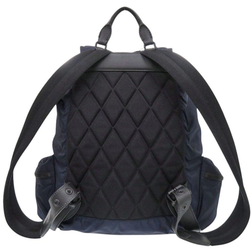 美品 バーバリー ナイロン ネイビー リュック デイパック 0978【中古】BURBERRY
