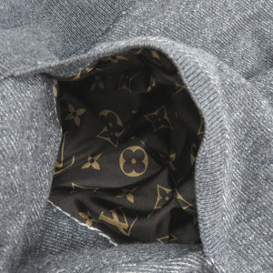 未使用 ルイ ヴィトン ロゴワッペン カシミヤ ナイロン サイズL グレー スウェットパンツ LV 1002【中古】LOUIS VUITTON メンズ