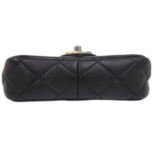 新品同様 シャネル マトラッセ クリップココ ラムスキン ブラック チェーンショルダーバッグ 黒 1014【中古】CHANEL