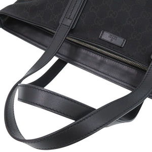 美品 グッチ 308928 GGキャンバス ブラック トートバッグ 黒 1092【中古】GUCCI