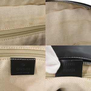 美品 グッチ 308928 GGキャンバス ブラック トートバッグ 黒 1092【中古】GUCCI