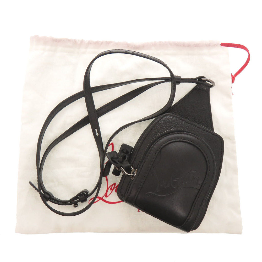 新品同様 クリスチャンルブタン LOUBIFUNK ルビファンク ミニ レザー ブラック ショルダーバッグ 黒 1112【中古】Christian Louboutin