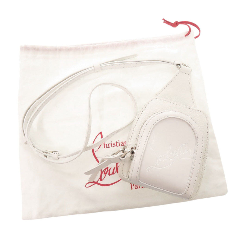 新品同様 クリスチャンルブタン LOUBIFUNK ルビファンク ミニ レザー ホワイト ショルダーバッグ 白 1113【中古】Christian Louboutin