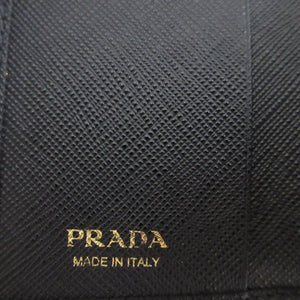 新品同様 プラダ 1PG004 サフィアーノレザー ブラック 黒 4連 キーケース 1123【中古】PRADA