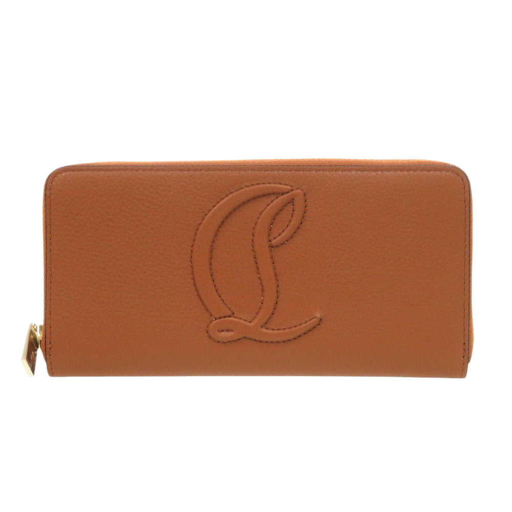 未使用 クリスチャンルブタン BY MY SIDE バイマイサイド 3235083 レザー ブラウン 長財布 1134【中古】Christian Louboutin