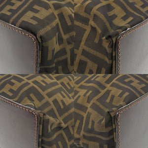 フェンディ ズッカ柄 キャンバス レザー ブラウン トートバッグ 1143【中古】FENDI