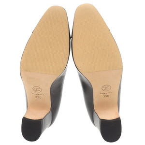 未使用 シャネル ココマーク サイズ35C レザー パテント ブラック パンプス 黒 1161【中古】CHANEL