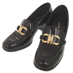 美品 サルヴァトーレフェラガモ ガンチーニ パテントレザー サイズ5 1/2 ブラック パンプス 黒 1162【中古】Salvatore Ferragamo