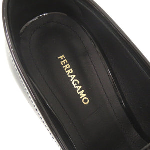 美品 サルヴァトーレフェラガモ ガンチーニ パテントレザー サイズ5 1/2 ブラック パンプス 黒 1162【中古】Salvatore Ferragamo