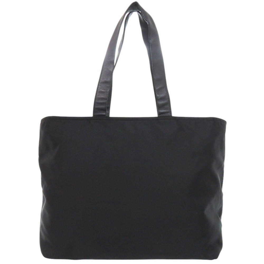 美品 プラダ ロゴ リボン 1BG052 ブラック トートバッグ 黒 1166【中古】PRADA