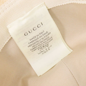 美品 グッチ Orgasmique 627041 ウール/コットン アイボリー 帽子 バケットハット 1201【中古】GUCCI