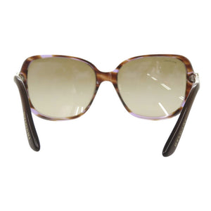 ブルガリ ロゴ プラスチック ラインストーン ブラウン サングラス 1206【中古】BVLGARI