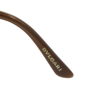 ブルガリ ロゴ プラスチック ラインストーン ブラウン サングラス 1206【中古】BVLGARI