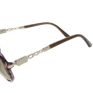 ブルガリ ロゴ プラスチック ラインストーン ブラウン サングラス 1206【中古】BVLGARI