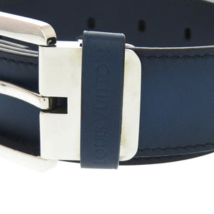 新品同様 ルイ ヴィトン サンチュール レガシー M9225 レザー ブルー ベルト 青 LV 1224【中古】LOUIS VUITTON メンズ