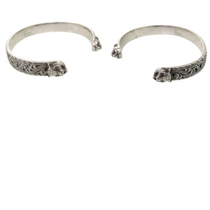 グッチ インターロッキングG ライオンヘッド 433575-J8400 シルバー925 バングル シルバー 1276【中古】GUCCI メンズ