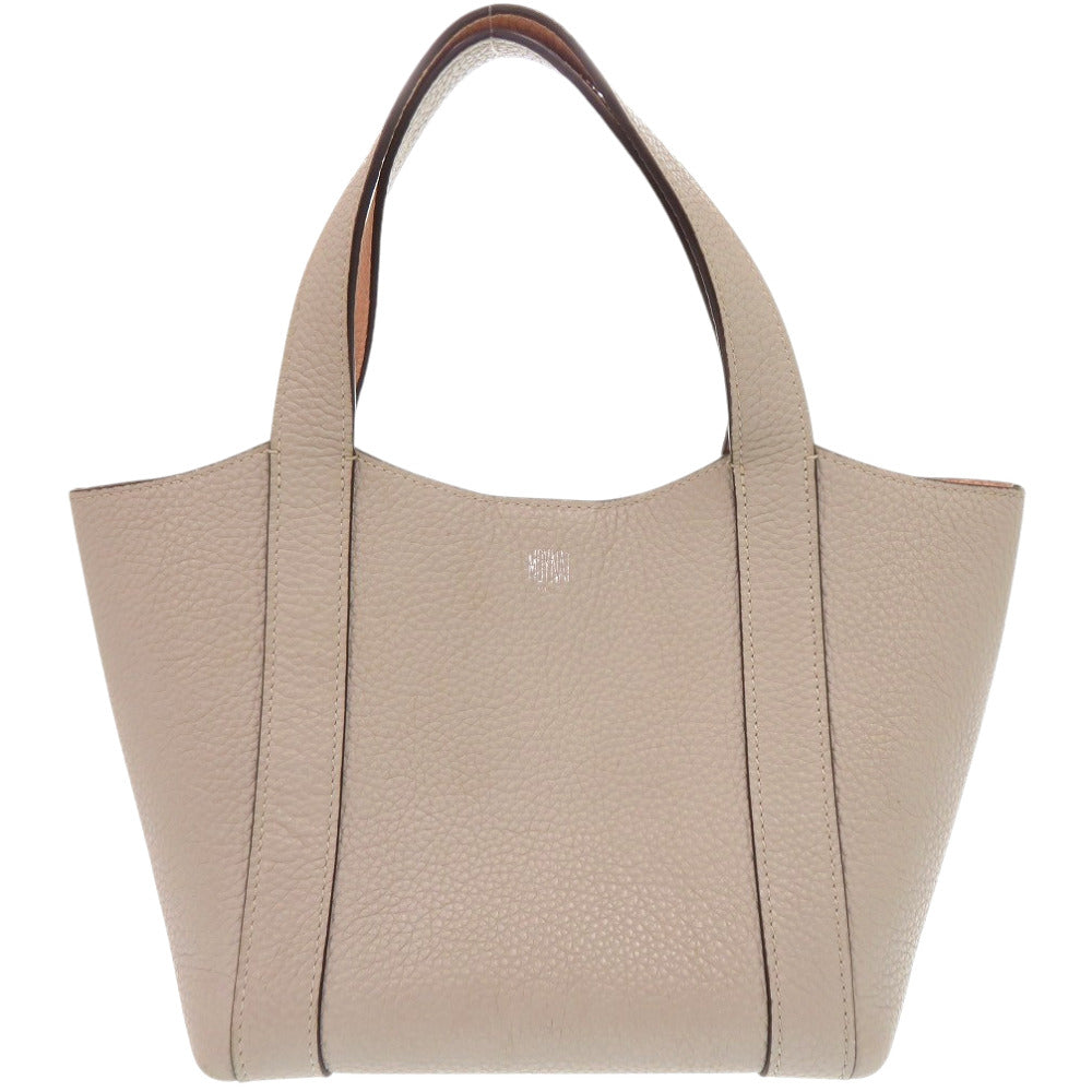 モワナ デュオトート バイカラー レザー ベージュ ピンク ハンドバッグ 1291【中古】MOYNAT