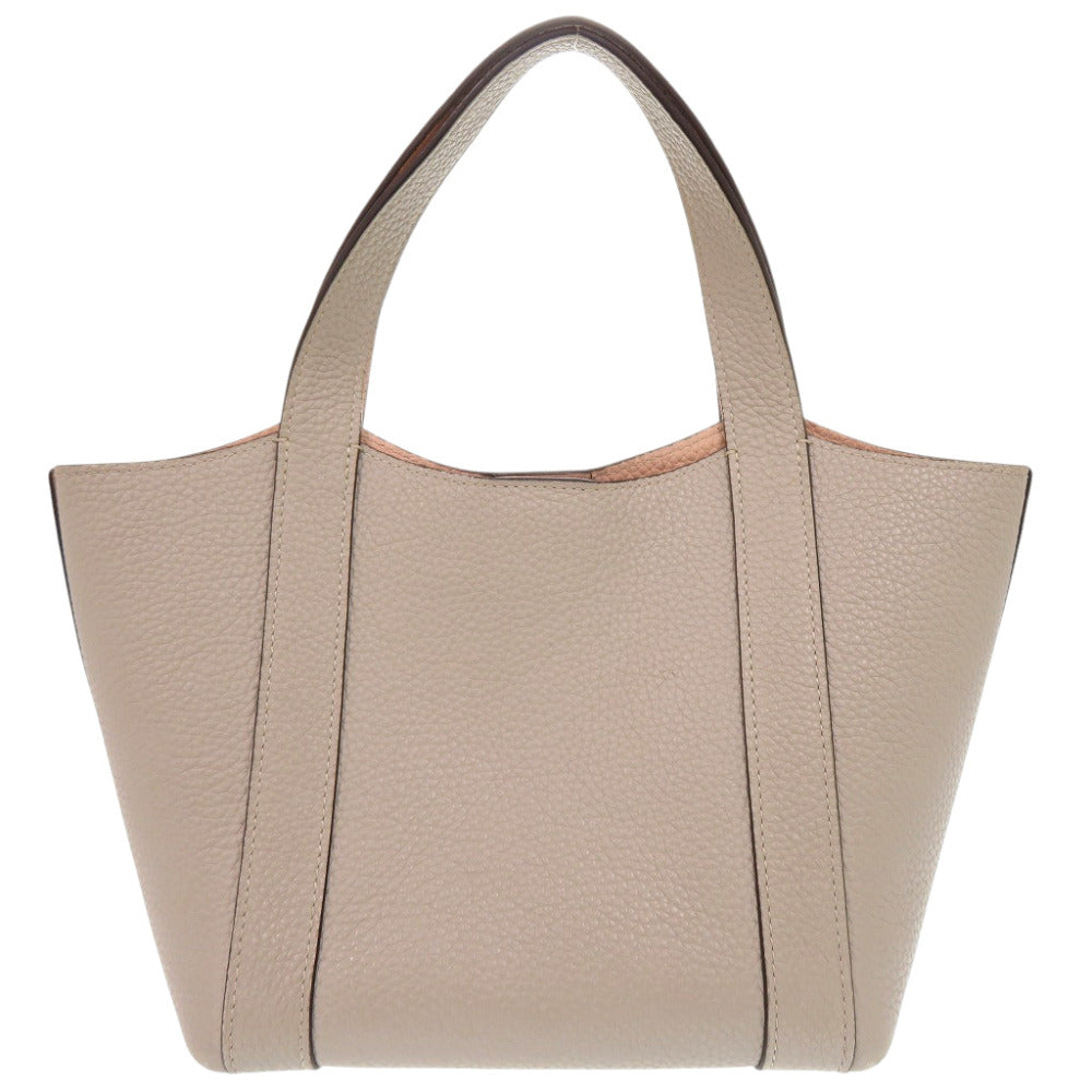 モワナ デュオトート バイカラー レザー ベージュ ピンク ハンドバッグ 1291【中古】MOYNAT