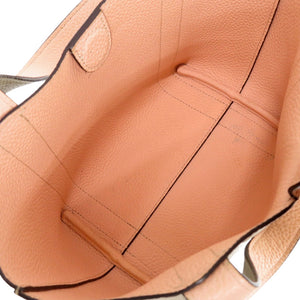 モワナ デュオトート バイカラー レザー ベージュ ピンク ハンドバッグ 1291【中古】MOYNAT