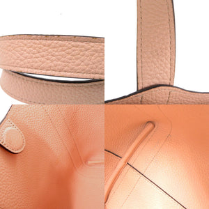 モワナ デュオトート バイカラー レザー ベージュ ピンク ハンドバッグ 1291【中古】MOYNAT