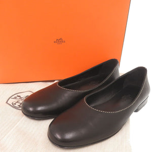 未使用 エルメス バレエシューズ リズ サイズ35(22.5cm) ナッパレザー ブラック 黒 1304【中古】HERMES
