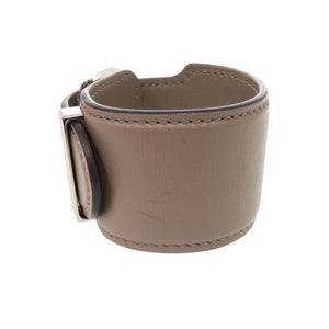 デルボー ブレスレット レザー グレー 1319【中古】DELVAUX