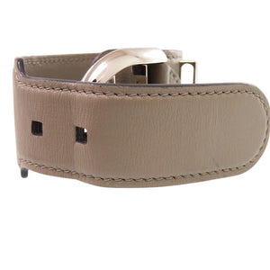 デルボー ブレスレット レザー グレー 1319【中古】DELVAUX