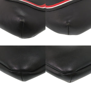 フェンディ バグズアイ 7VA434 レザー ブラック ボディバッグ ウエストバッグ 黒 1331【中古】FENDI