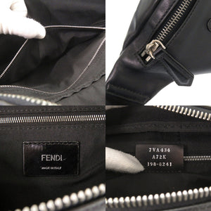 フェンディ バグズアイ 7VA434 レザー ブラック ボディバッグ ウエストバッグ 黒 1331【中古】FENDI