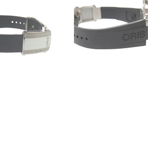 新品同様 オリス アクイス デイト 01 733 7730 4153 SS ラバー グレー 自動巻き 腕時計 1336【中古】ORIS