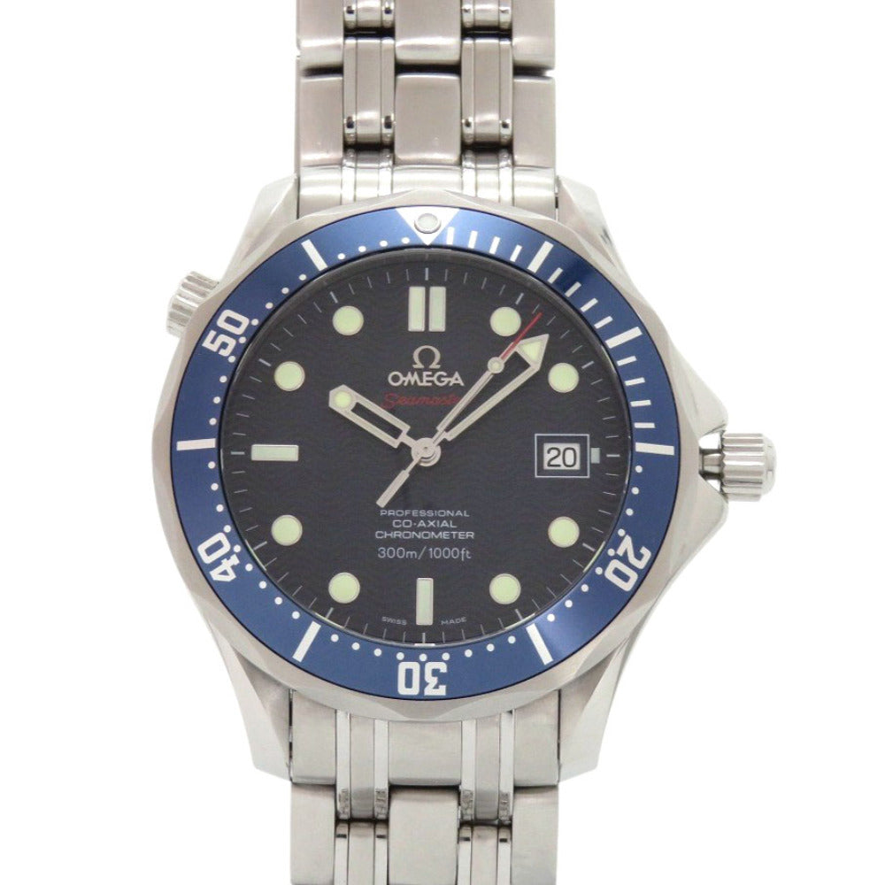 美品 オメガ シーマスター ダイバー 300m 2220.80 SS ネイビー 自動巻き 腕時計 1339【中古】OMEGA