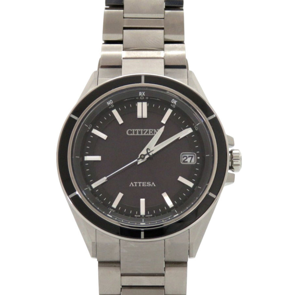 美品 シチズン アテッサ CB3030-76E チタン ブラック エコドライブ 腕時計 黒文字盤 1343【中古】CITIZEN