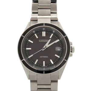 美品 シチズン アテッサ CB3030-76E チタン ブラック エコドライブ 腕時計 黒文字盤 1343【中古】CITIZEN