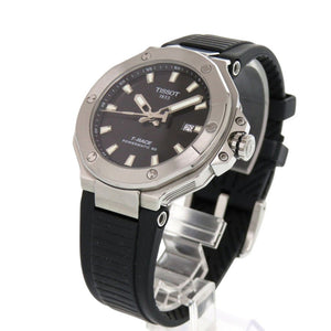 ティソ Tレース T141.807.17.051.00 SS ブラック 自動巻き 腕時計 黒文字盤 1345【中古】TISSOT