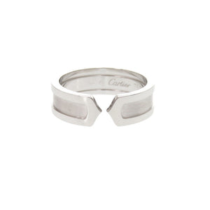 新品同様 カルティエ C2スモール 2C K18WG 750WG #57 ホワイトゴールド リング 指輪 ジュエリー 1359【中古】CARTIER