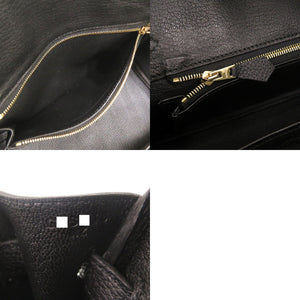 未使用品 エルメス バーキン25 トゴ ブラック ゴールド金具 G刻印 ハンドバッグ 黒 1400【中古】HERMES