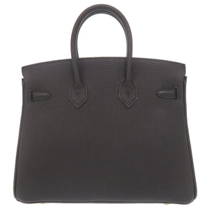 未使用品 エルメス バーキン25 トゴ ブラック ゴールド金具 G刻印 ハンドバッグ 黒 1400【中古】HERMES
