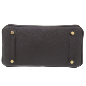 未使用品 エルメス バーキン25 トゴ ブラック ゴールド金具 G刻印 ハンドバッグ 黒 1400【中古】HERMES
