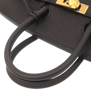 未使用品 エルメス バーキン25 トゴ ブラック ゴールド金具 G刻印 ハンドバッグ 黒 1400【中古】HERMES