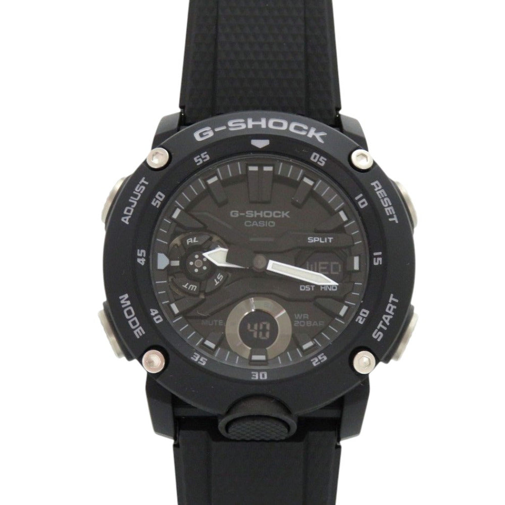 新品同様 カシオ G-SHOCK GA-2000S-1AJF ブラック 樹脂 クオーツ 腕時計 黒 Gショック 1404【中古】CASIO