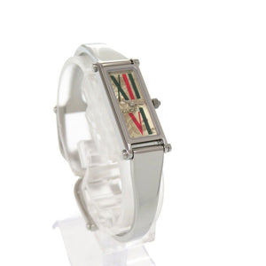 美品 グッチ 1500L 花柄 SS ゴールド シルバー クオーツ 腕時計 1408【中古】GUCCI